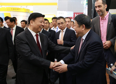 聚焦矿业大会丨领土部部长姜大明视察AG真人娱乐展厅