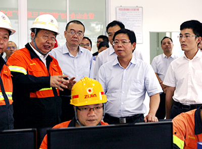 龙岩市代市长林国耀到AG真人娱乐矿业检查重点建设项目